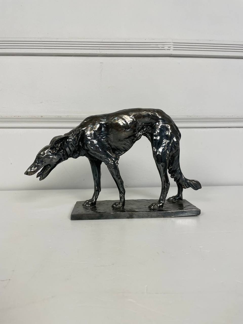 Антикварная скульптура «Борзая»