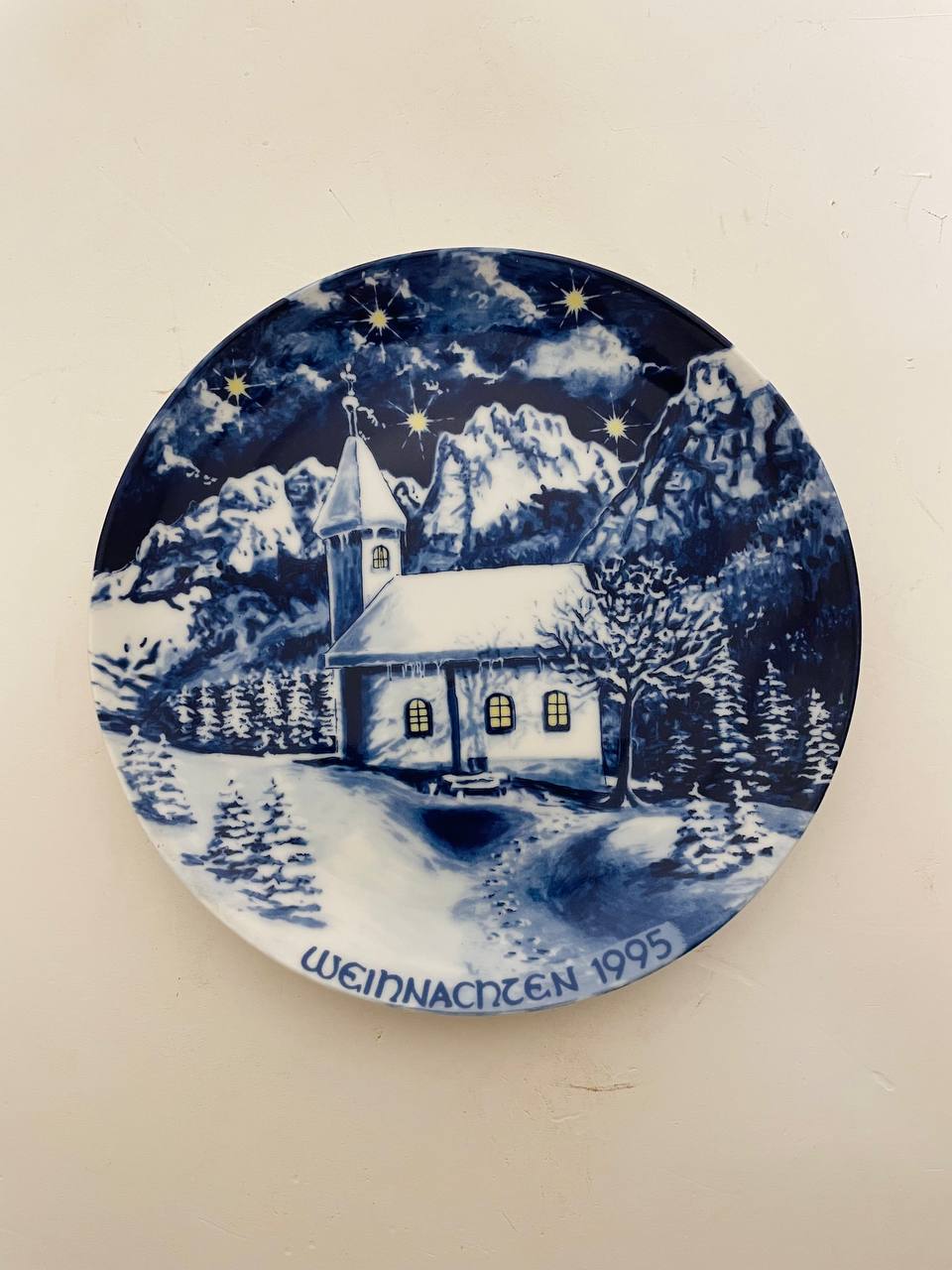 Винтажная тарелочка «Рождество 1995»