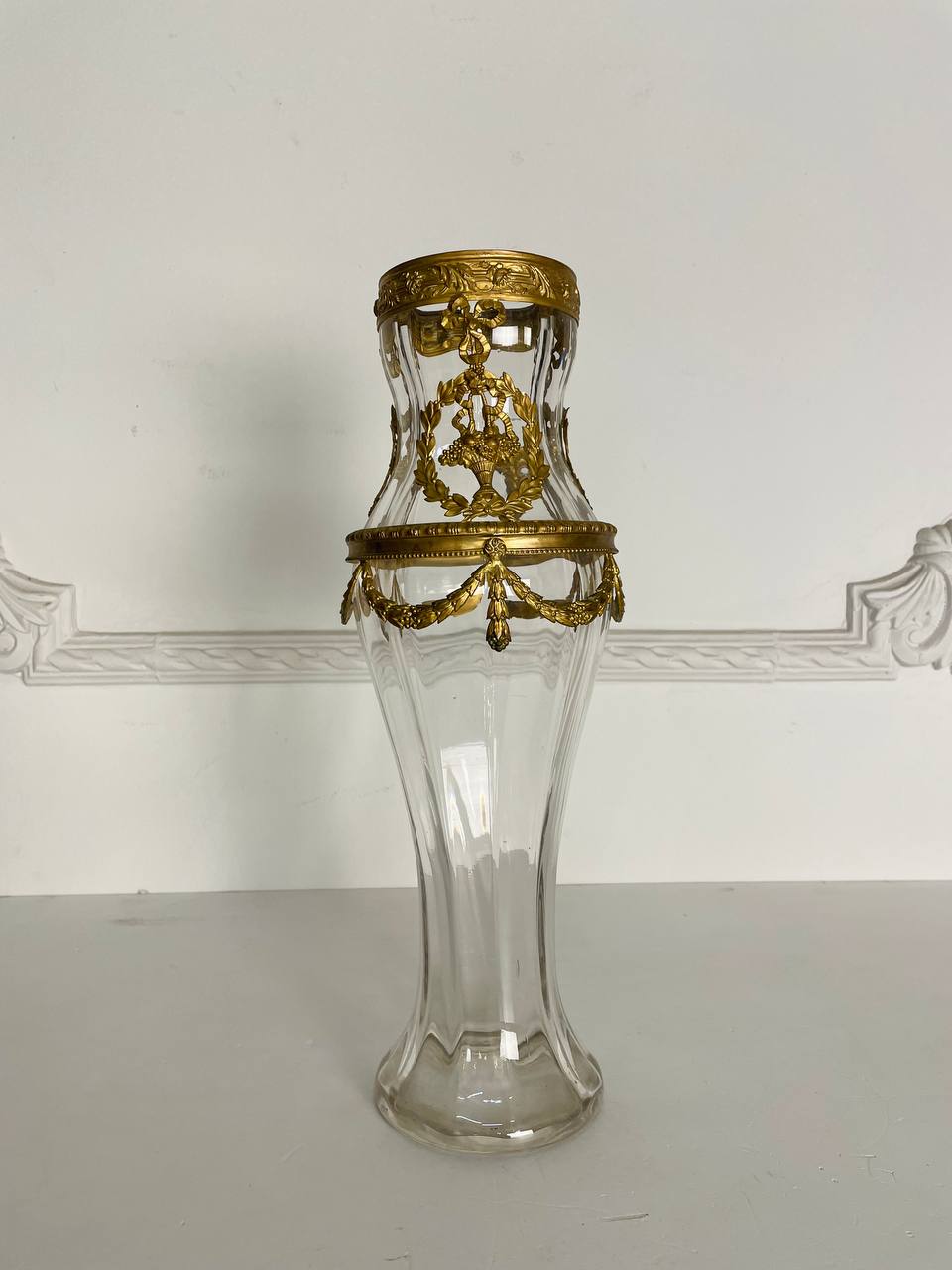 Антикварная Хрустальная ваза