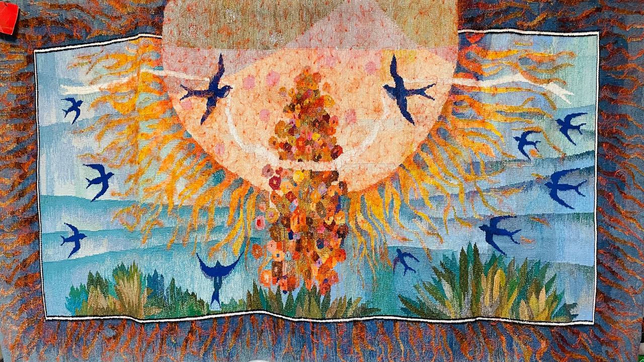 Винтажный гобелен «Гимн Солнцу»