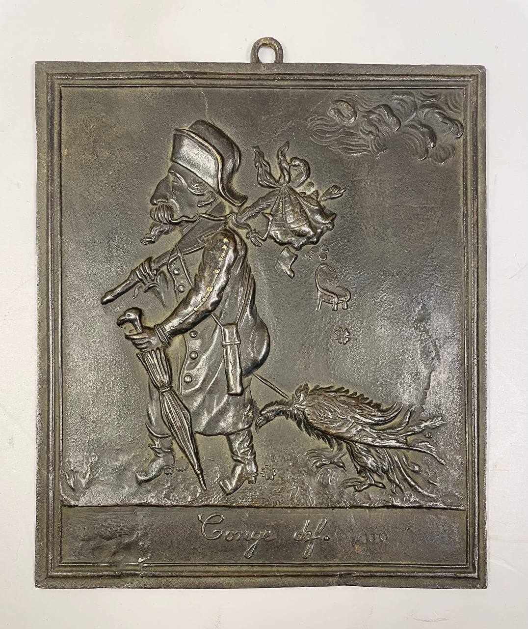 Чугунный барельеф