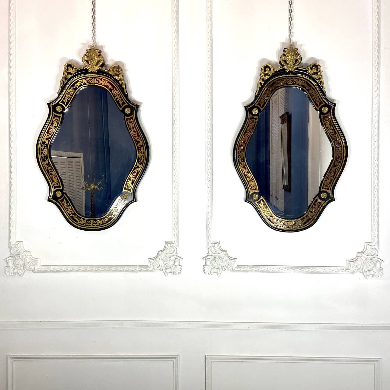 Винтажные Парные Зеркала Буль.