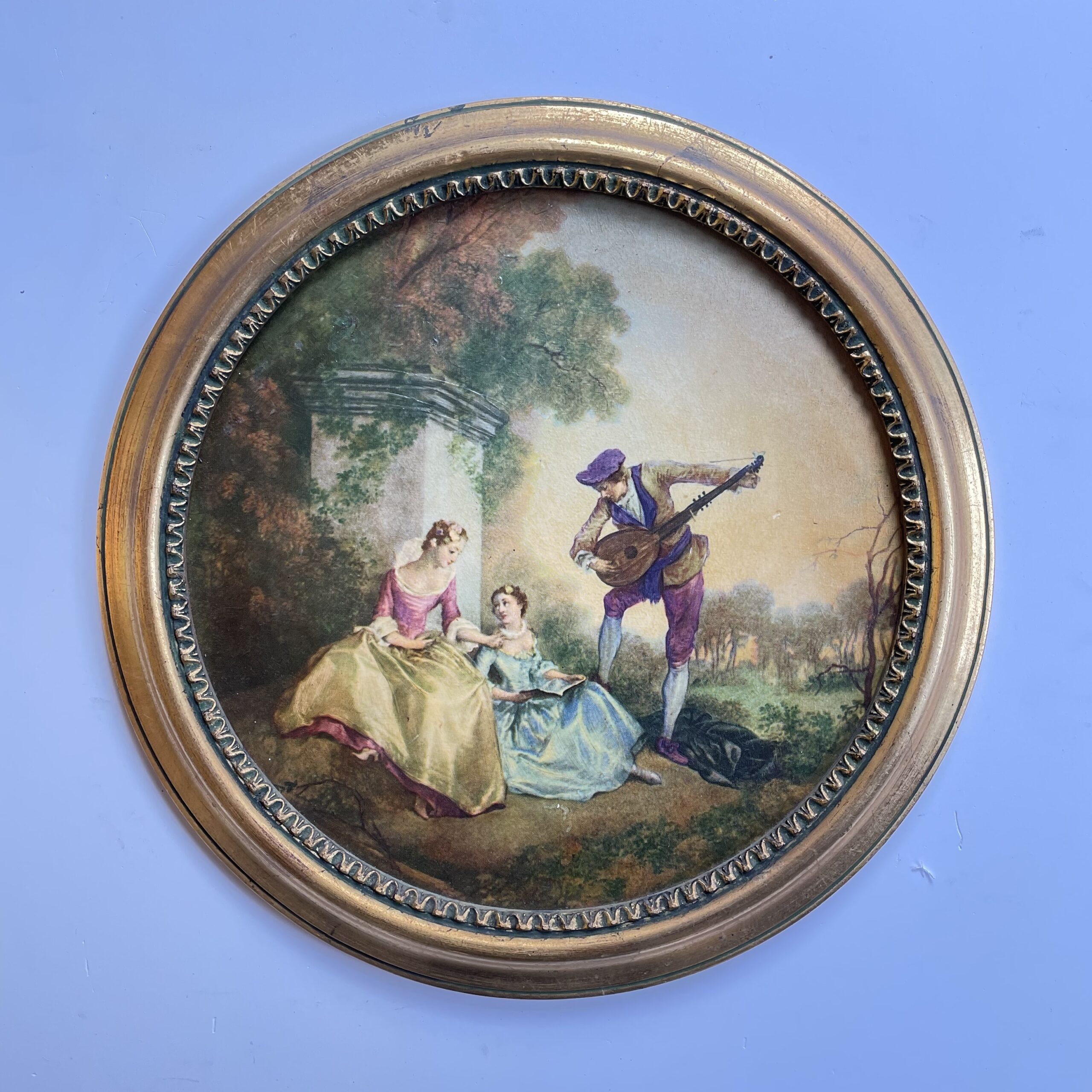 Картина-тондо винтажная 1960-х годов.