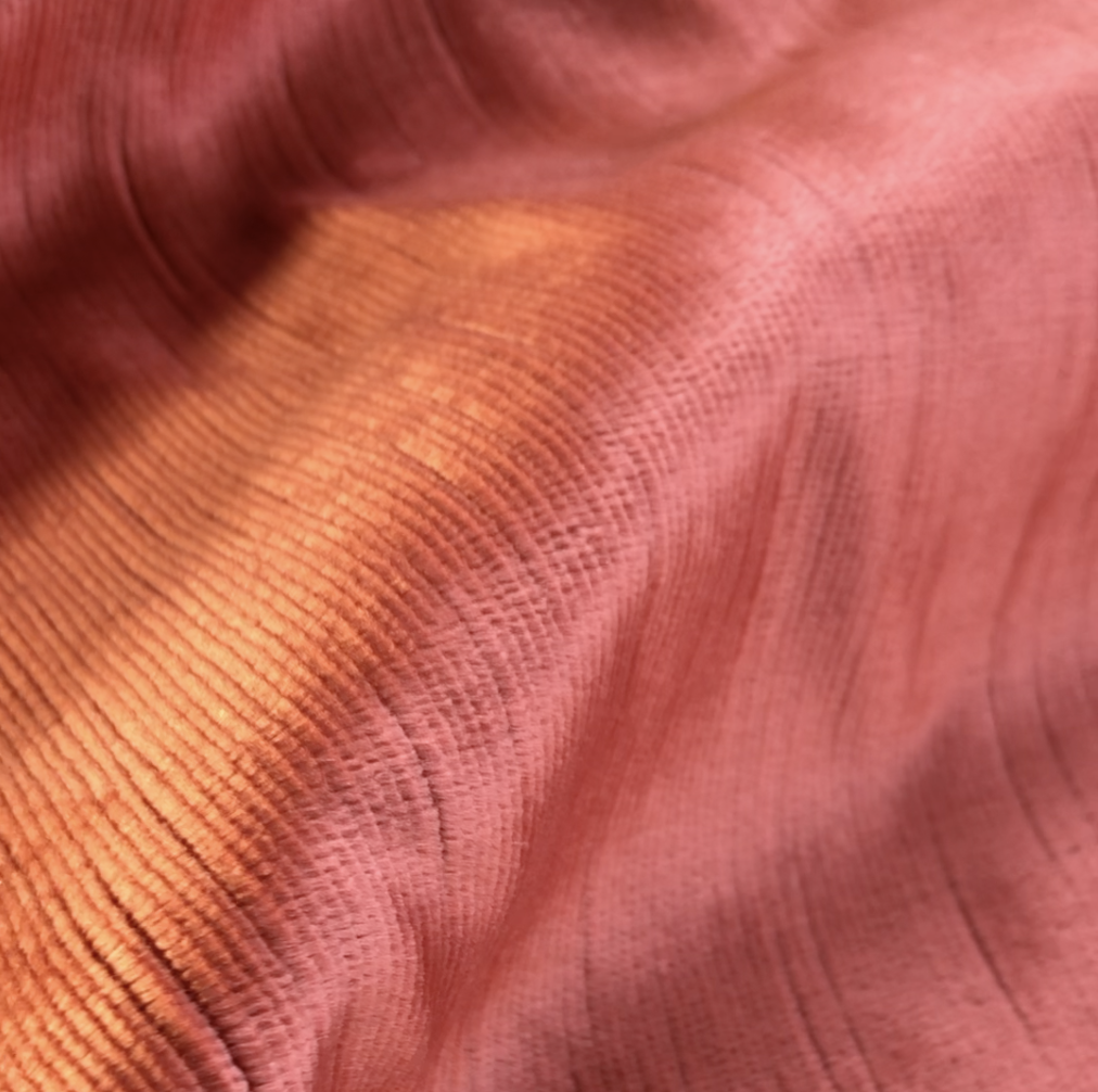 Велюр винтажный коралловый, 1950-е годы.