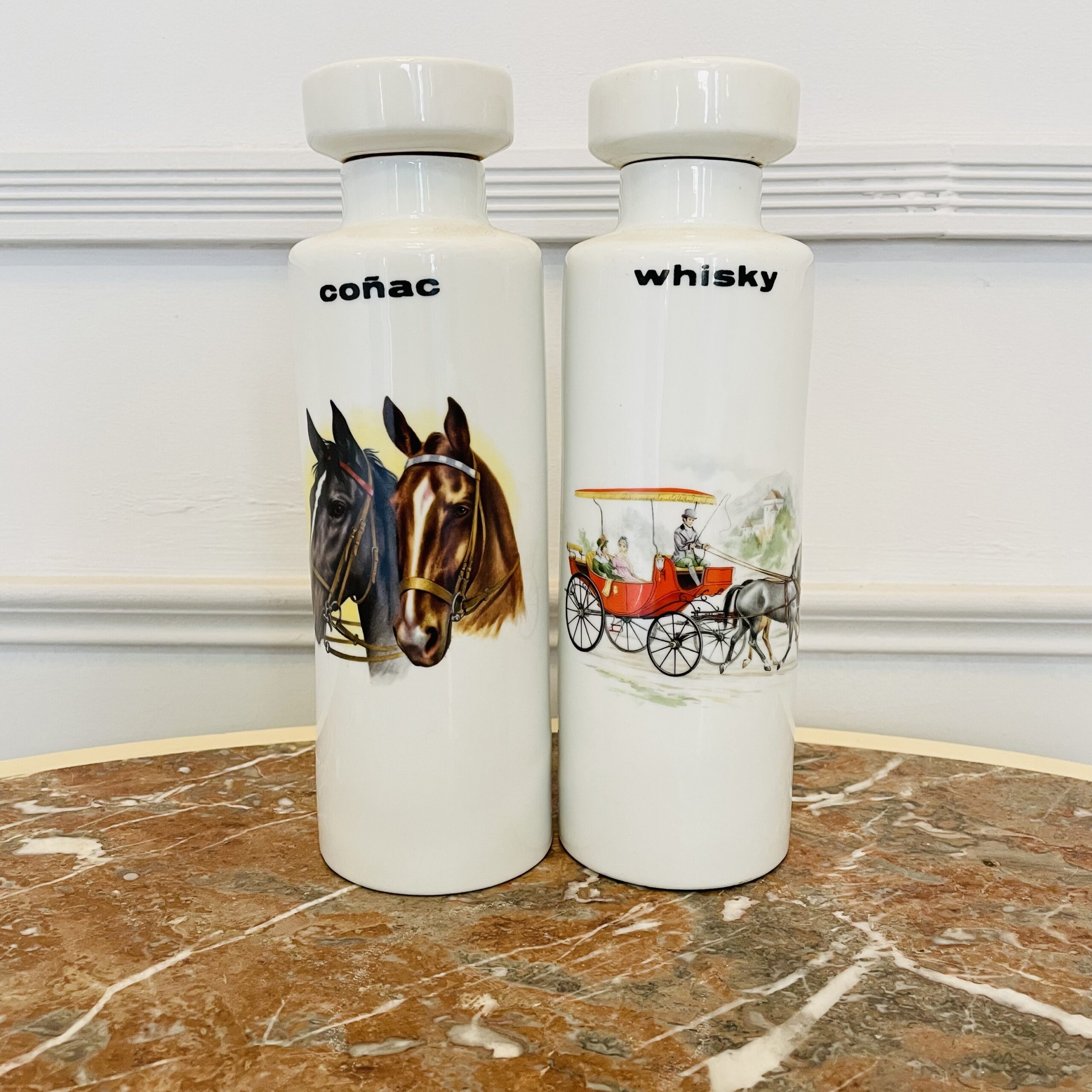 Парные штофы винтажные 1960-х гг.