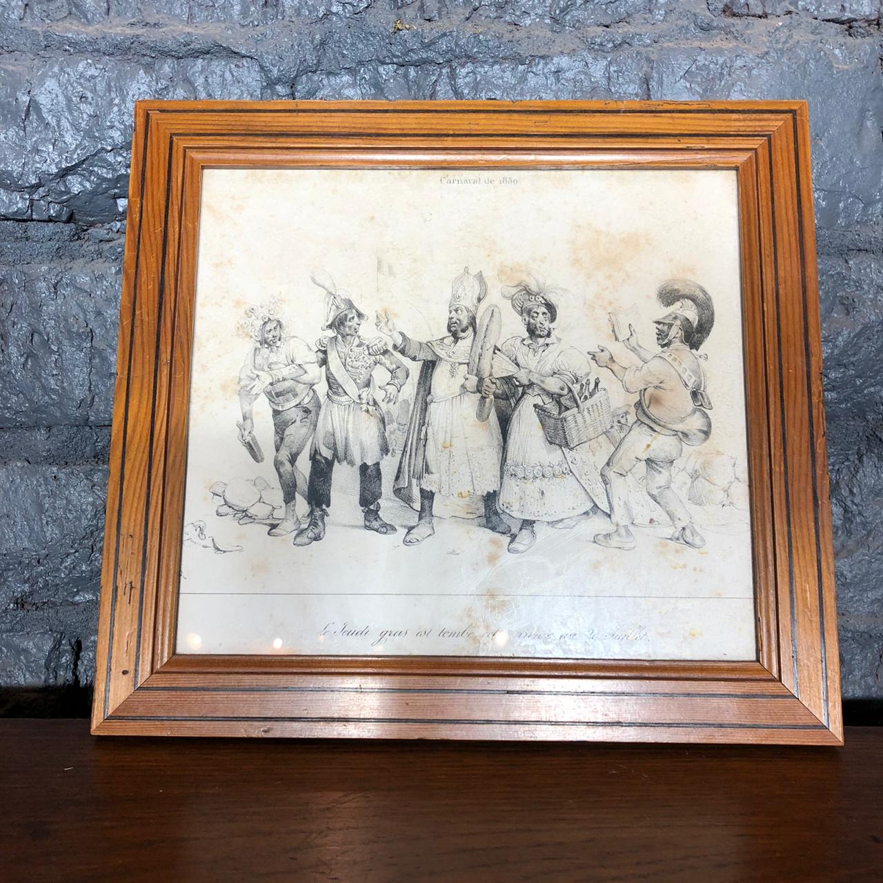 Гравюра антикварная конца XIX века.