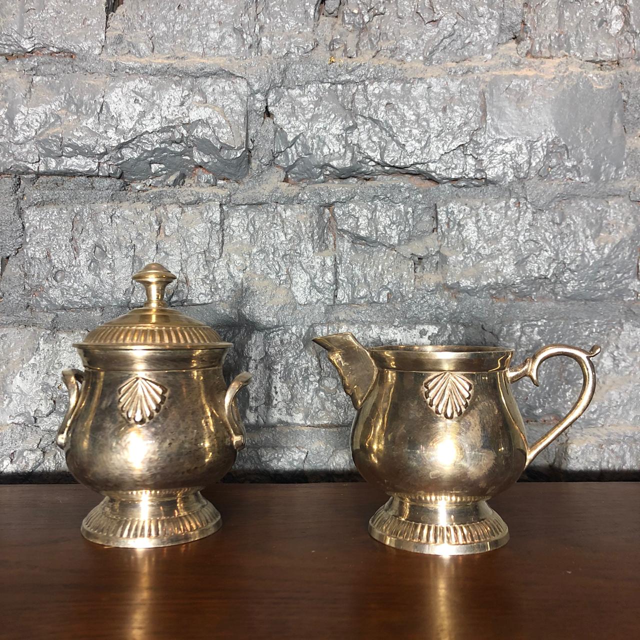 Сахарница и молочник антикварные первой половины XX века.