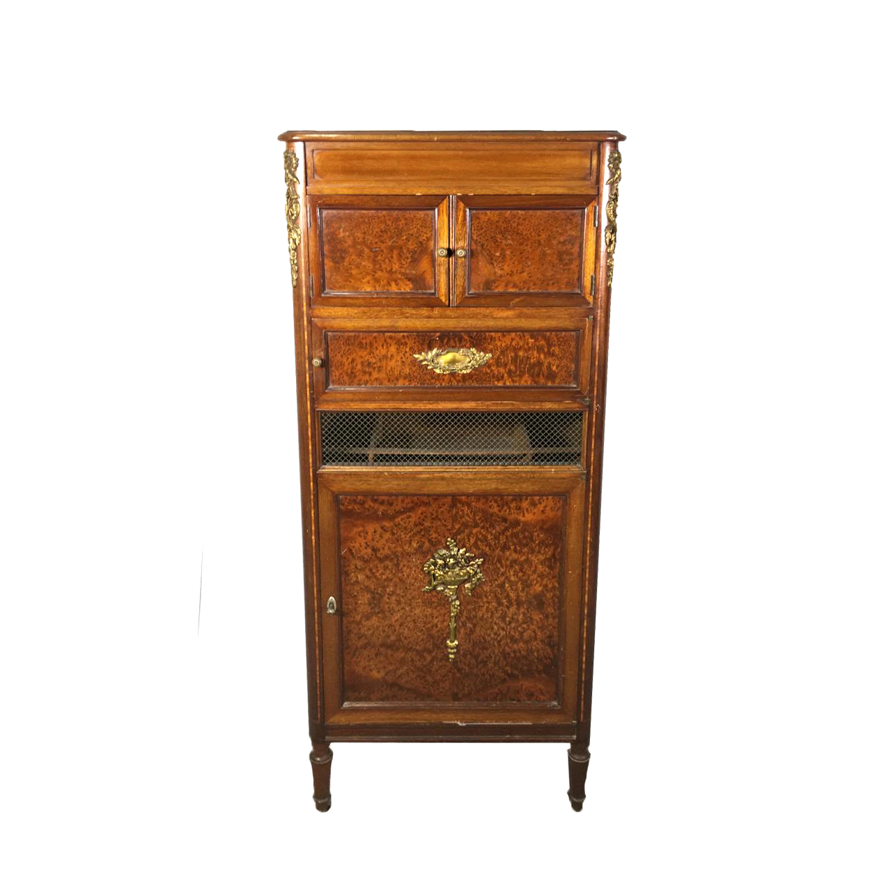 Антикварный шкаф для патефона.