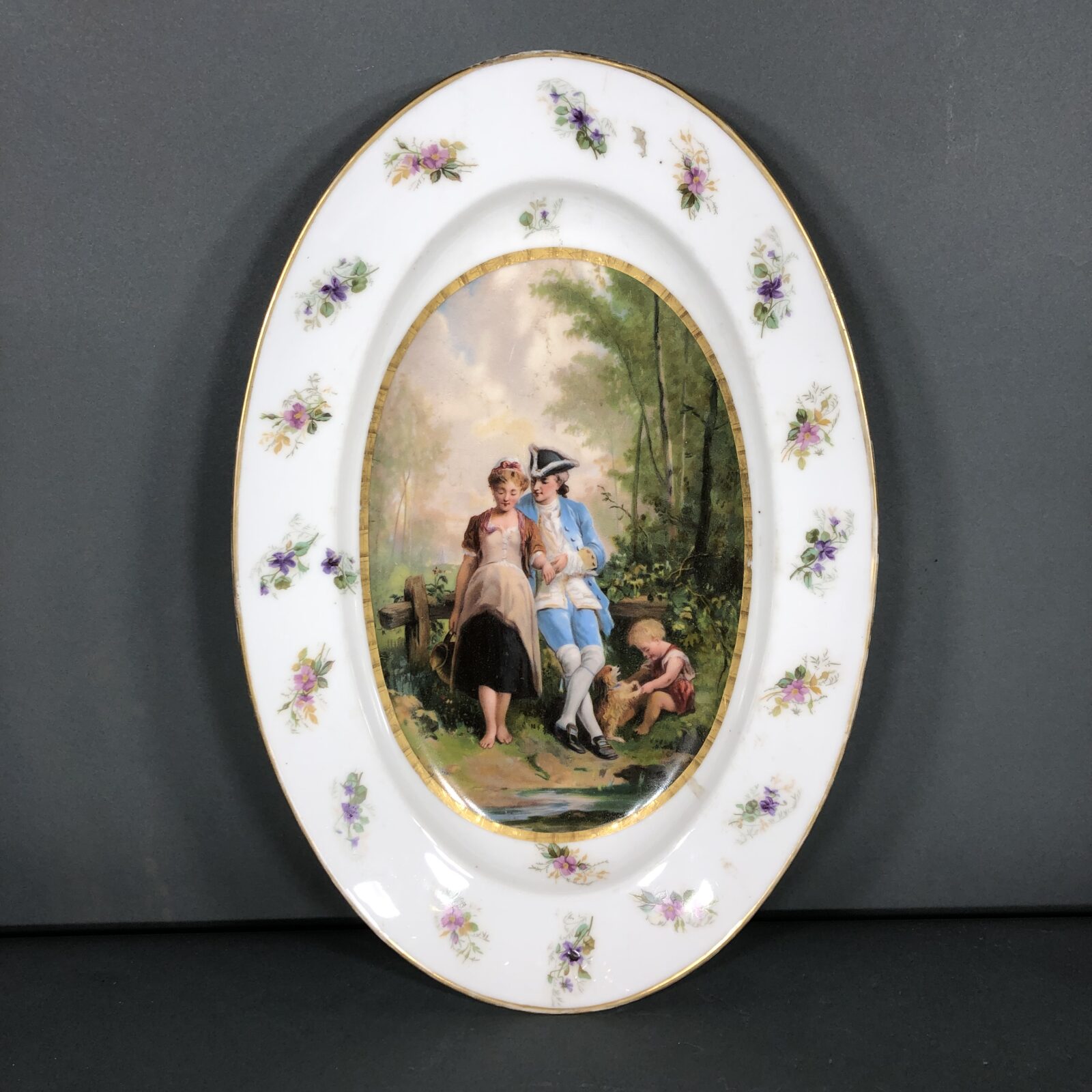 Блюдо антикварное XIX века.