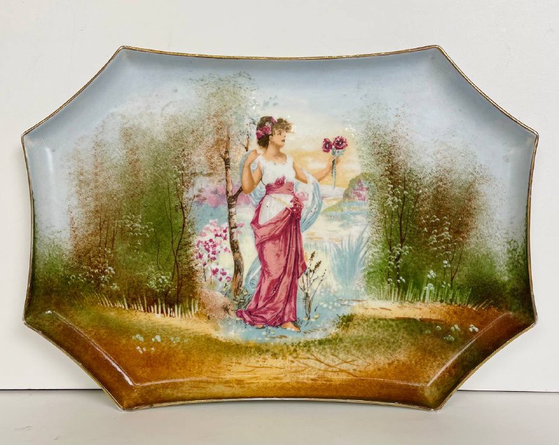 Поднос антикварный Limoges XX века.