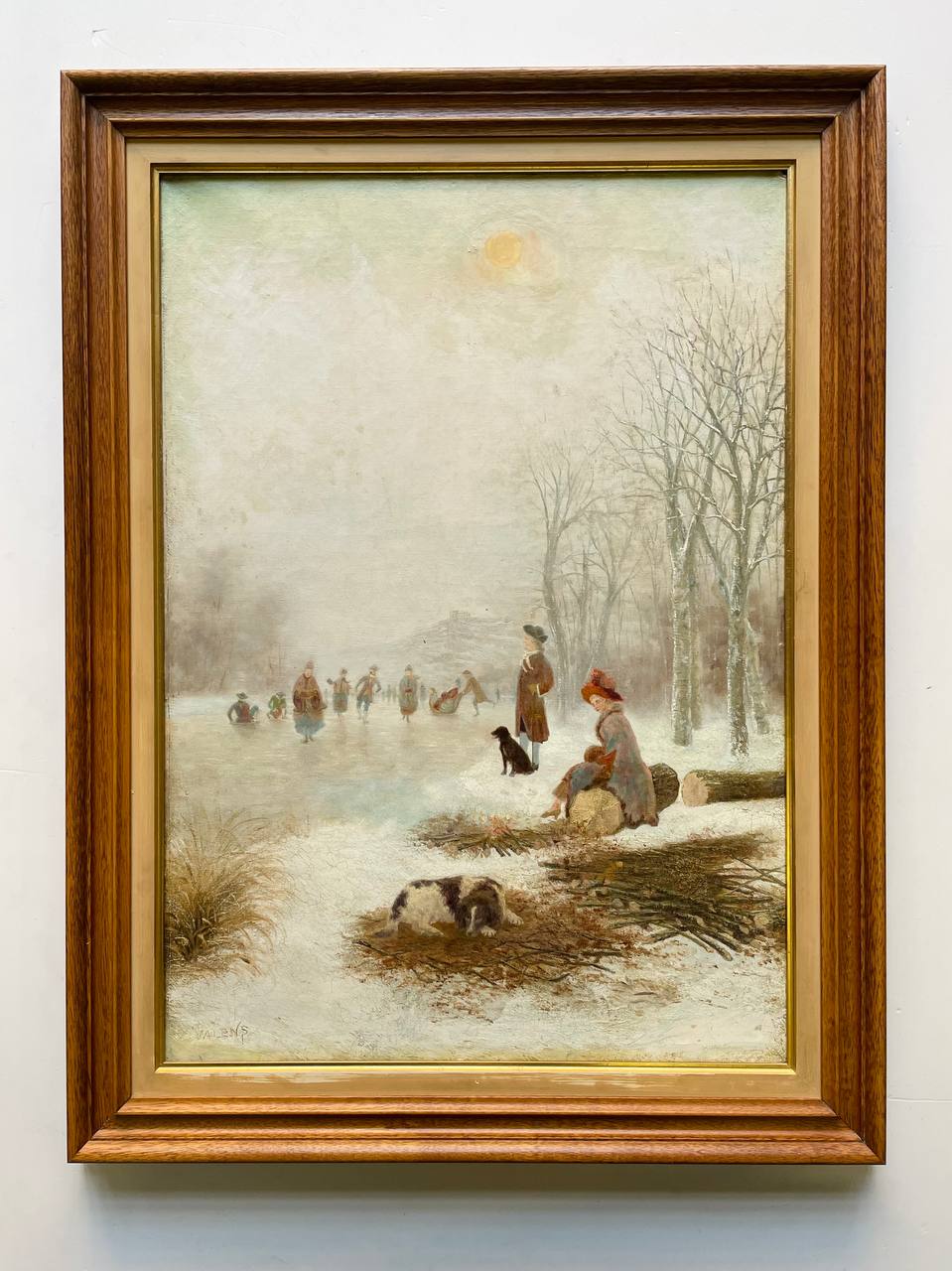 «Зимний пейзаж с катанием на льду», Valens