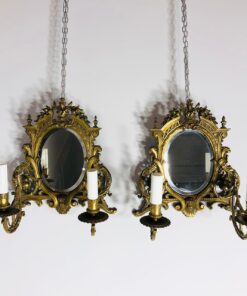 Парные бра с зеркалом антикварные. XIX век, Франция