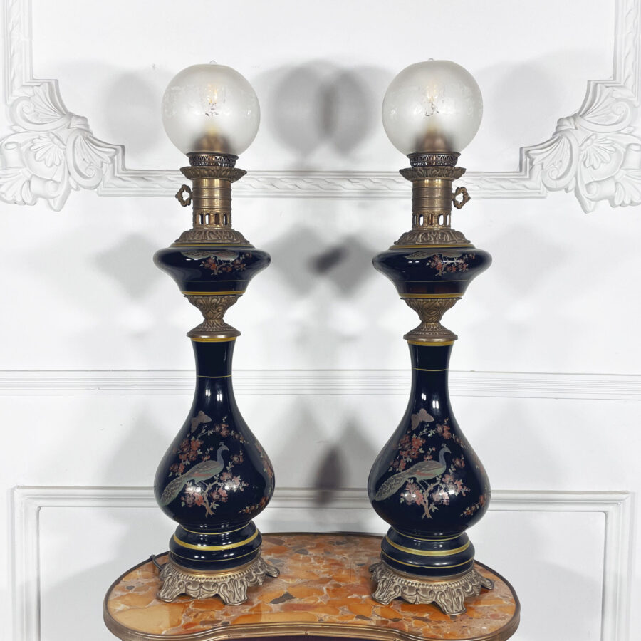 Лампы парные антикварные, XIX век, Франция