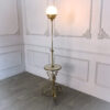 Лампа антикварная напольная с мраморным столиком столиком рубежа XIX-XX веков, Франция