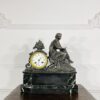 Часы антикварные из шпиатра и мрамора, XIX век, Франция.