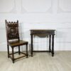 Антикварный комплект рабочий столик и стул в готическом стиле 1870-1890 гг. Франция.