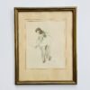 Литография антикварная "Балерина" 1945 г.