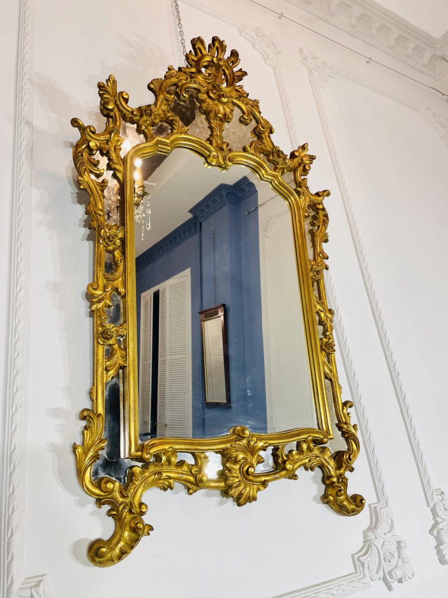 Зеркало с консолью Барокко антикварное середины XX века.